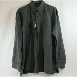 Stormtech Shirt Button Down Long Sleeve Large Cinder Grey New NWT Casual Mens